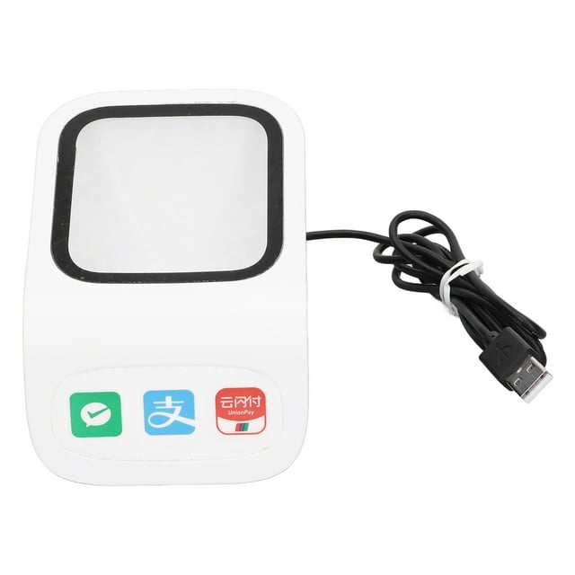 Escáner de código de barras de escritorio indicaciones de voz escáner de código de barras QR de ventana grande con interfaz USB lector de código de barras 2D para Windows