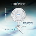 thumbnail image 3 of Hurricane Classic 6" Mini Clip On Fan for Desks & Night Stands, White (2 Pack), 3 of 8