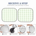 thumbnail image 6 of Gaeub Pistachio Green Checkboard Foldable Auto Sun Blocker Visor, Sunshade for Car Front Window, Keeps Your Vehicle Cool - Small, 6 of 7