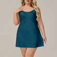 thumbnail image 6 of ShiShine Plus Size Chemise Nightgown for Women Spaghetti Strap V Neck Slip Dress Loungewear Sleepwear for Nightwear, 6 of 7