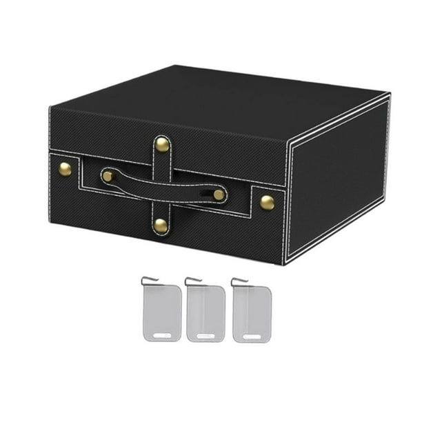 Caja organizadora portátil para tarjetas coleccionables. negro gris