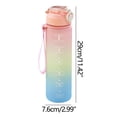 thumbnail image 5 of Tuvgenk Plastic Water Bottles with Straw, Handle & Time Marker 34 Oz Sports Bpa Free Water Bottle Pink Reusable Motivational Leakproof for Cycling, 5 of 5