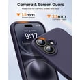 thumbnail image 5 of KOMI Designed for iPhone 16 Case,Shockproof Liquid Silicone Protective Phone Case with Soft Anti-Scratch Microfiber Lining Ultra Slim Drop Protection Phone Cover 6.1 inch Dark Purple, 5 of 5