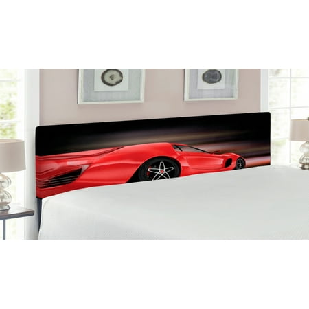 Cars Headboard, Rear View of a Futuristic Sports Car Motion Power