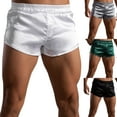 thumbnail image 4 of Angala Mens Casual Shorts Solid Color Elastic Waist Shorts Summer Sleek Cool Loose Breathable Running Gym Mens Shorts Size L Black, 4 of 9