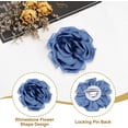 thumbnail image 3 of Silk Satin Flower Brooch Pin, Large Peony Floral Lapel Pin, 3 of 5