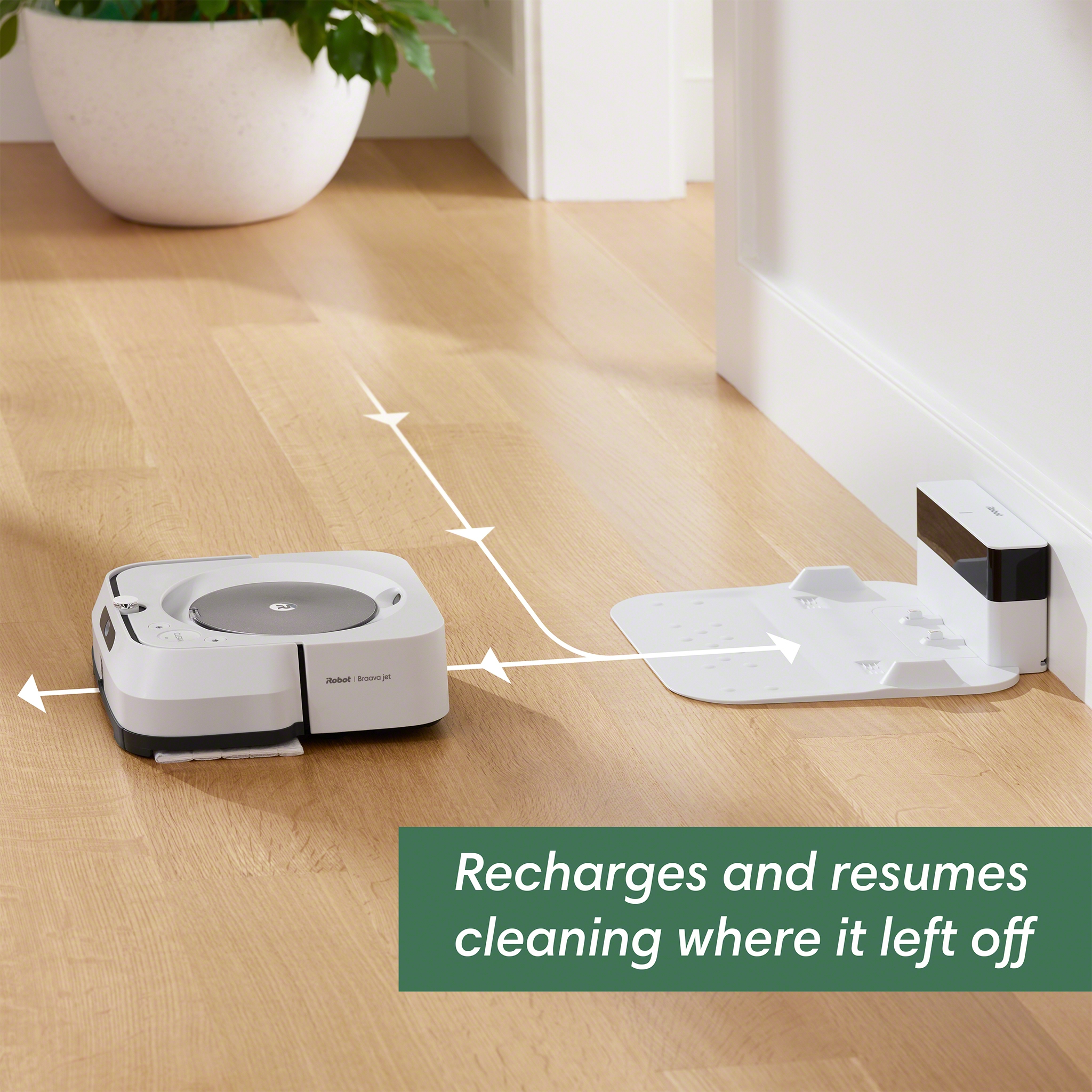 iRobot Braava Jet M6 (6110) Ultimate Robot Mop- Wi-Fi Connected, Precision Jet Spray, Smart Mapping, Works with Google Home, Ideal for Multiple Rooms, Recharges and Resumes - image 16 of 23