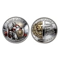 thumbnail image 2 of Commemorative Coin for History Enthusiasts, Collectible Memorabilia, Metal Historical Gift, Educational Display Piece, Unique Gift for Collectors, Decorative Artifact, Conversation Starter, 2 of 6