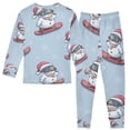 thumbnail image 3 of Boys Pajamas Girls Pajama Cartoon Snowman Skiing Cute Comfortable Cotton Two-piece Pajama Set, 3 of 7