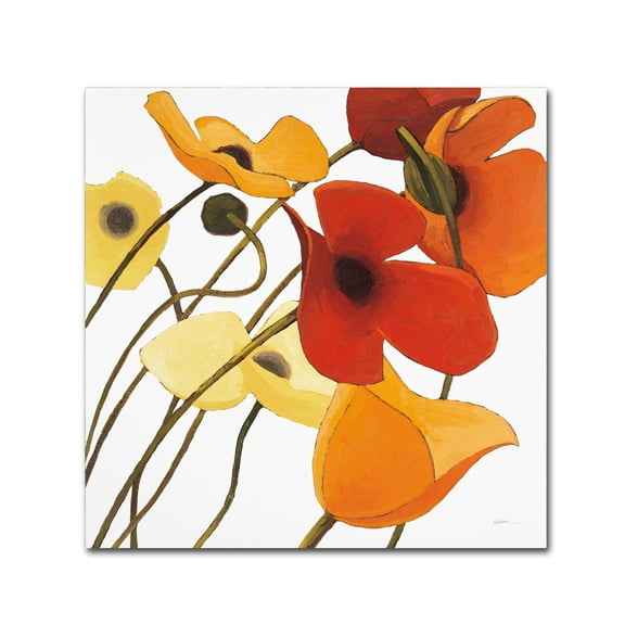 Trademark Fine Art 'Up Two on White Yellow' Canvas Art by Shirley Novak