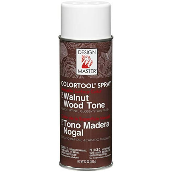 Glossy Stain Aerosol Spray 12oz-Walnut Wood Tone
