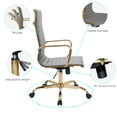 thumbnail image 4 of LeisureMod Harris High-Back Leatherette Office Chair With Gold Frame, 4 of 6