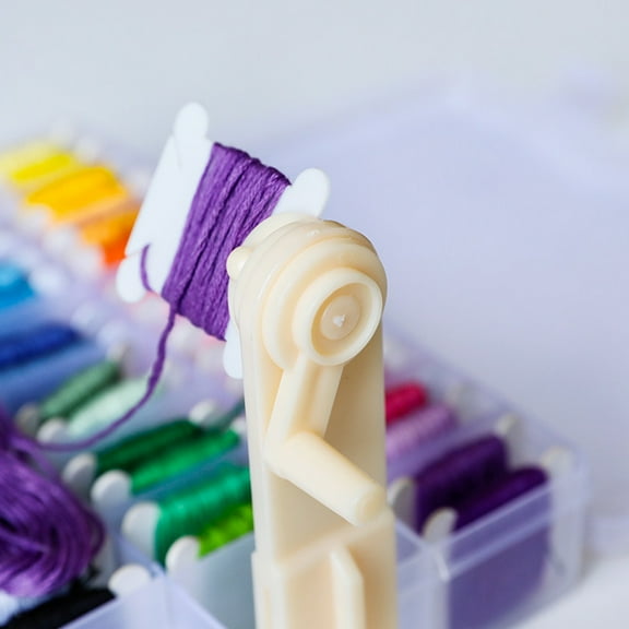 WRITWAA 62-Piece Manual Yarn Winding Board and Wool Winder Set, Portable Plastic Handheld Winding Tool for Home Use