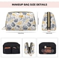 thumbnail image 2 of Cute Cheese Cake Makeup Bag, Large Capacity Travel Cosmetic Bag for Women Girls- Travel Toiletry Bag Leather Portable Waterproof Makeup Case Organizer with Handle, 2 of 4