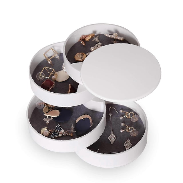 Jewelry Storage Box Ladies Small Jewelry Storage Box 5 Layers Rotatable (Excluding Jewelry)