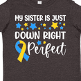 thumbnail image 4 of Inktastic My Sister is Just Down Right Perfect- Down Syndrome Awareness Ribbon Boys or Girls Toddler T-Shirt, 4 of 5