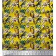 thumbnail image 1 of Soimoi Cotton Duck Fabric Macaw Parrot,Leaves & Waterlily Floral Fabric Prints By Yard 42 Inch Wide, 1 of 1