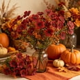 thumbnail image 5 of Dongrere 2 Pcs Fall Artificial Wildflower Bundles, Fake Flower Stems, Autumn Floral Bouquets for Home Porch Thanksgiving Vase Decor, A, 5 of 6