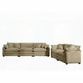 thumbnail image 6 of Modern Fabric Living Room Sofa Set - Tan Corduroy, 2-Seater, Cloud-Like Comfort, 6 of 11