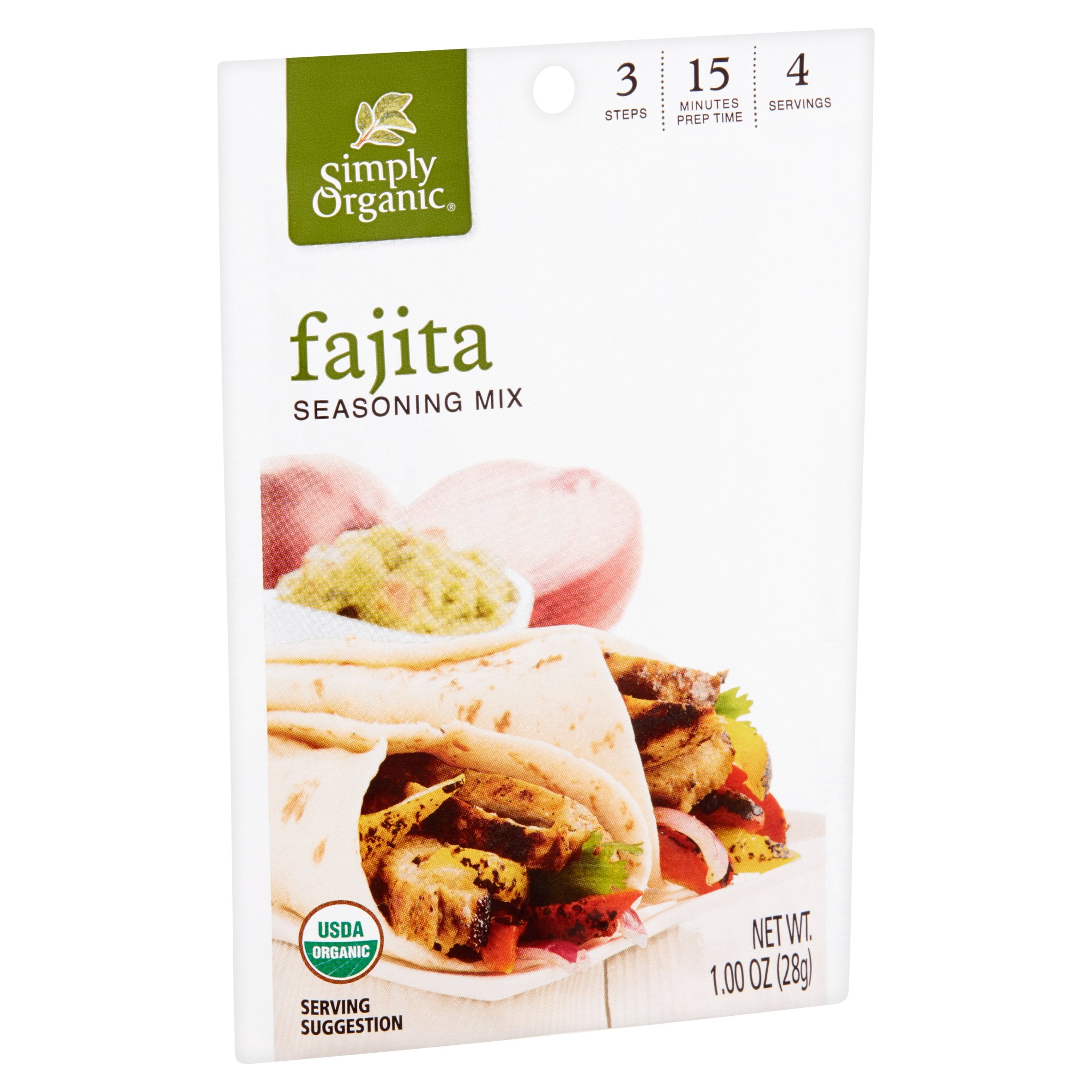 Simply Organic Fajita Seasoning Mix, 1.00 oz, 12 pack
