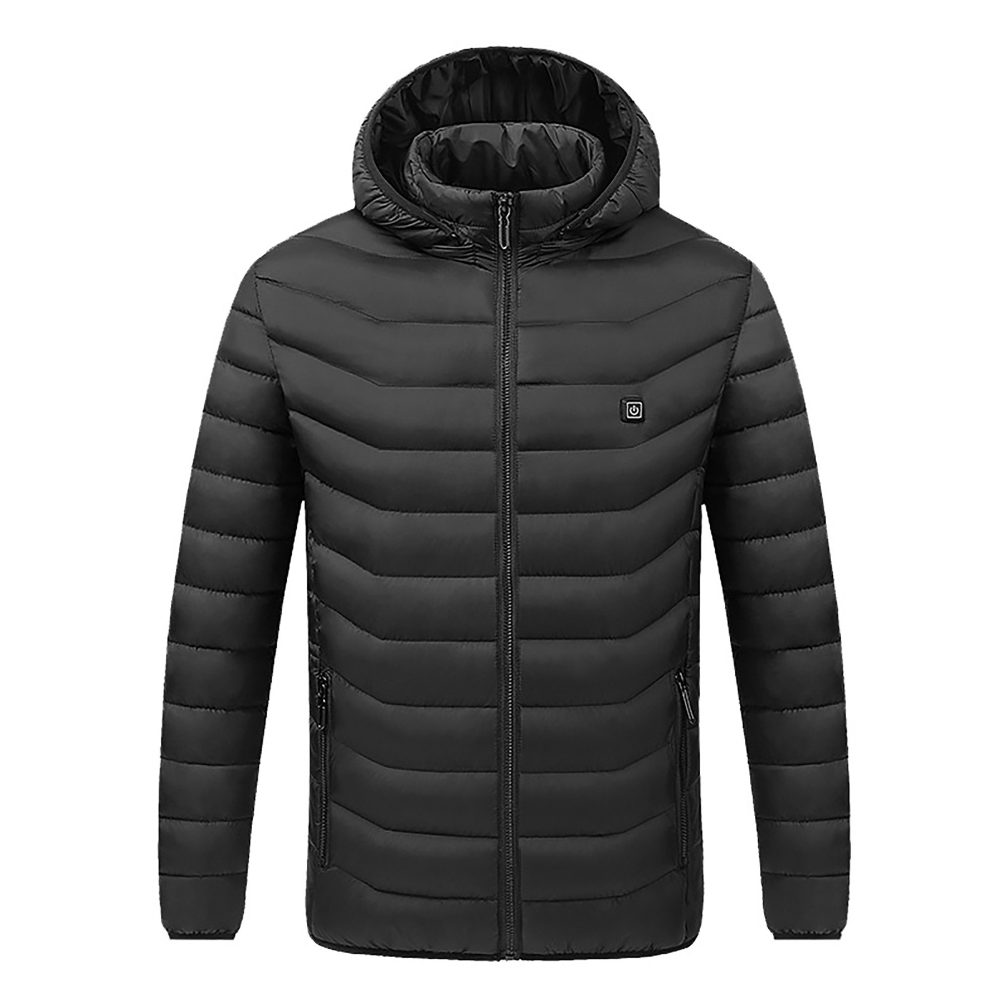 CVLIFE Men's Heated Jacket Full Zip with Detachable Hood (Power Bank is Not Included) Winter Body Warmer Unisex Women Lightweight Heating Coat Clothing - image 3 of 4
