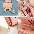thumbnail image 3 of Cartera pequeña para niñas y mujeres con diseño de gato bonito, monedero, organizador de tarjetas (azul), 3 of 4