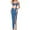 Blue, variant on Women'S Boho Floral Patchwork Slit Ruched Bodycon Skirt Fashionable Covering Thigh Slit Ruffle Long Skirts