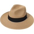 thumbnail image 1 of 1 paquete de sombrero de playa plegable a rayas para mujer Sombrero para el sol, 1 of 4