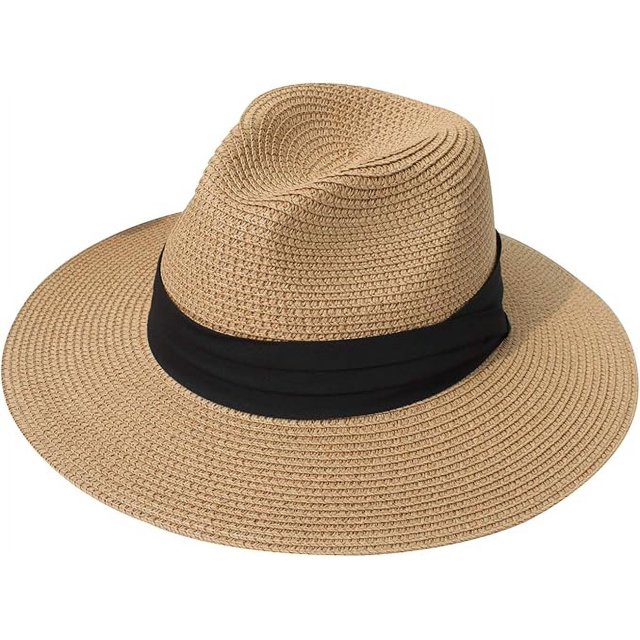 1 paquete de sombrero de playa plegable a rayas para mujer Sombrero para el sol