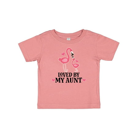 

Inktastic My Aunt Loves Me Flamingo Grandchild Gift Baby Girl T-Shirt