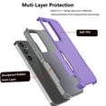 thumbnail image 3 of For Galaxy S24 Case, 2 in 1 Heavy Duty Armor Shockproof Cases,Hisdou Hybrid Dual Layer Rubber Drop Protection Grip Plastic Bumper Sturdy Phone Cover for Samsung Galaxy S24 6.2"-Purple, 3 of 6