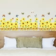 thumbnail image 3 of Delightful Butterflies Over Daisy Bushes Wall Decal - DIY PVC Transparent Film for Kindergarten, Living Room, and Children's Room - Perfect TV Sofa Background Wall Art Decor and Window Dressing, 3 of 4