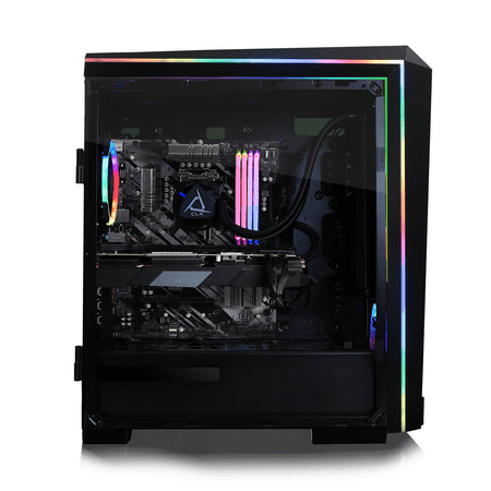 CLX - SET Gaming Desktop - Intel Core i9 10850K - 64GB Memory - NVIDIA GeForce RTX 3070 - 1TB NVMe SSD + 6TB HDD - Black