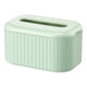 thumbnail image 2 of Organizador de Pañuelos con Cajón | Servilletero de Plástico con Compartimento para Control Remoto | Diseño Antideslizante y Anticaídas | Estuche Compacto para Pañuelos En Blanco y Verde para Sala de, 2 of 6