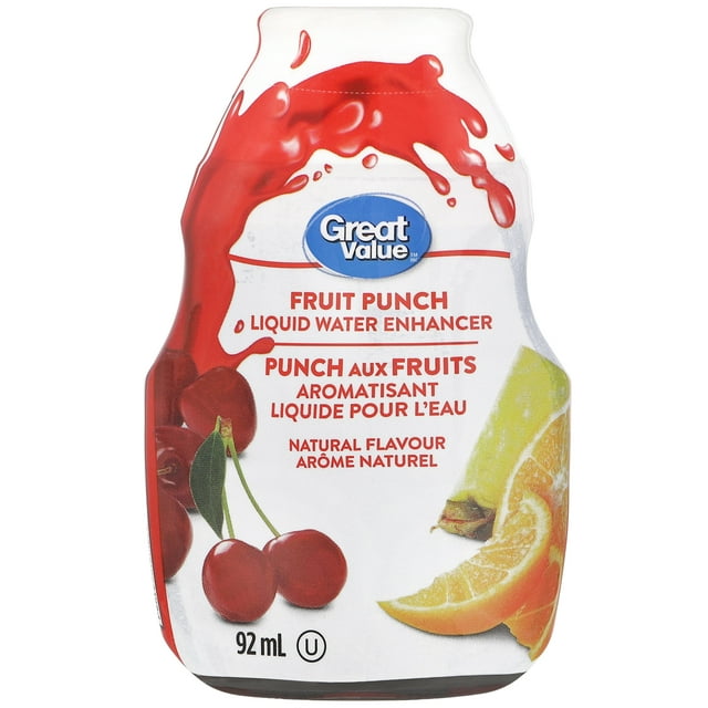 Aromatisant liquide pour l’eau Punch aux fruits Great Value