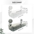 thumbnail image 3 of WUXIAB&nbsp;No-Drill Suction Storage Rack,Pet Material Bathroom Kitchen Caddy,Bottom Drain Dry-Keeping Organizer,Dormitory Travel Easy-Disassemble Wall-Safe Rack,Powerful Suction Flexible Storage Box, 3 of 4