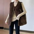 thumbnail image 4 of Fartey Fleece Vest for Women Trendy Zip Up Sleeveless Collarless Sherpa Vests Casual Comfy Winter Warm Waistcoat with Pockets M, 4 of 4