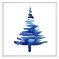 thumbnail image 3 of Designart Blue Winter Christmas Tree Ii Traditional Floating Frame Wall Art, 3 of 4