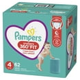 Pampers Cruisers 360 Fit Diapers, Active Comfort, Size 4, 62 ct