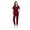 Wine, variant on Joggers Six Pockets Women Wrinkle Free Scrub Sets