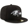 thumbnail image 3 of Men's New Era Black Baltimore Ravens B-Dub 59FIFTY Fitted Hat, 3 of 5