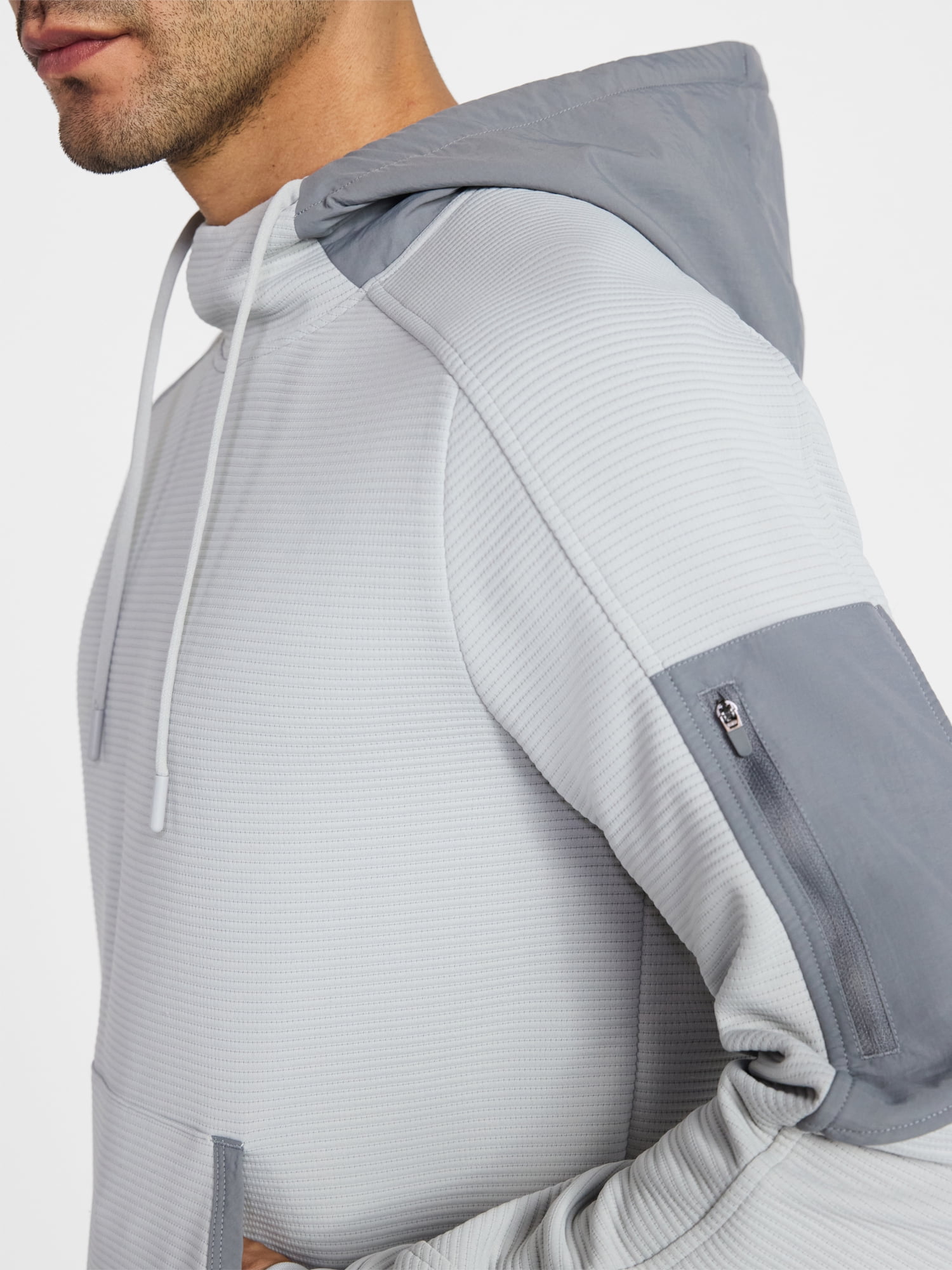 Athletic Works Men's and Big Men's Mix Media Hoodie, Sizes S-5XL