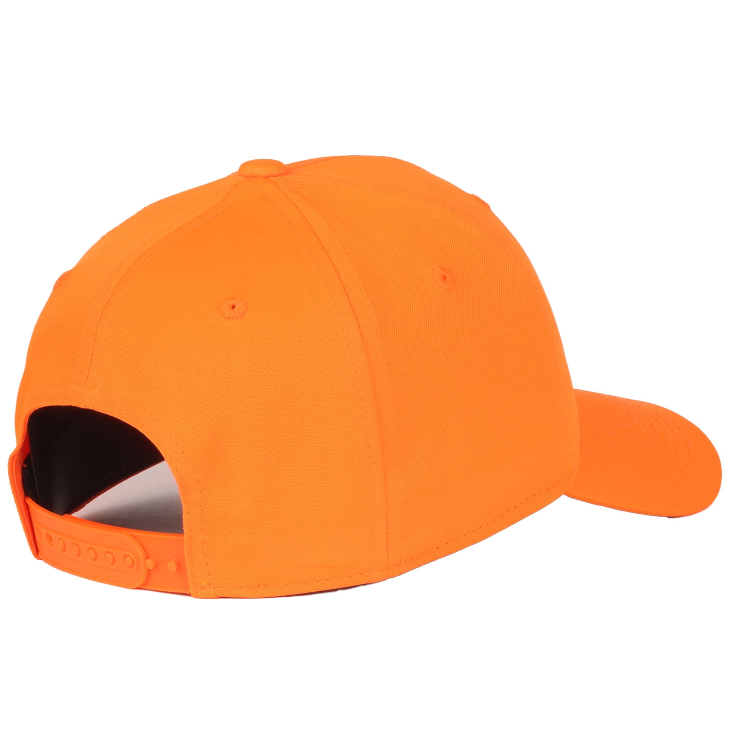 (2 pack) Men's Blaze Orange Hunting Cap – Structured Full Fabric, Hook & Loop Closure, One Size