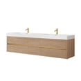 thumbnail image 2 of Palencia 84" Wall-Mount Vanity in North American Oak with White Top, 2 of 14