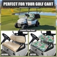 thumbnail image 4 of Yuyamidu Hibiscus Golf Cart Back Rest Seat Covers Palm Leaves Club Cart Seat Cover Travel Sports Cart Seat Cushion Covers for 2 Person Seats Golf Cart Accessories, 2 Pack, 4 of 7
