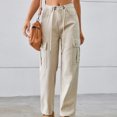 thumbnail image 4 of FAIWAD Jeans Cargo Amples Taille Haute pour Femmes par FAIWAD, Décontracté, Jambe Droite et Grand, 1, Taille g, 4 of 7