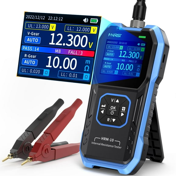 Probador de baterías FNIRSI HRM-10 100V 200Ω Analizador digital