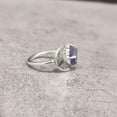 thumbnail image 3 of Natural Tanzanite Ring, Raw Tanzanite Gemstone Ring, December Birthstone, Crescent Moon, 925 Sterling Silver, Womens Ring, Christmas, Thanksgiving, Handmade, Statement Jewelry, Rough Gemstone Jewelry, 3 of 6