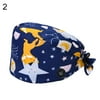 Bluelans Racoon Fox Print Sweat Absorbant Dust Proof Scrub Cap Buttons Adjustable Hat,Scrub Cap-2#