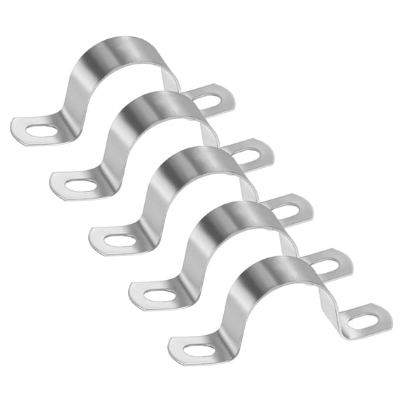 Uxcell 5-Pack Conduit Clamps, 1-1/4" 304 Stainless Steel Rigid Pipe Strap M32 U Bracket Pipe Clamps for Plumbing